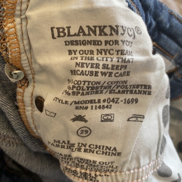 Blank NYC Distressed Blue Denim Jeans Size 29 - Picture 6 of 10